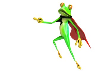 funny frog, crazy frog , super frog , hero frog 