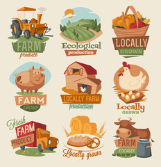 Retro farm emblems © Darumo