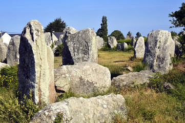 Standing stones at Erdeven in France