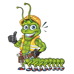 Centipede Mascot Thumb Up