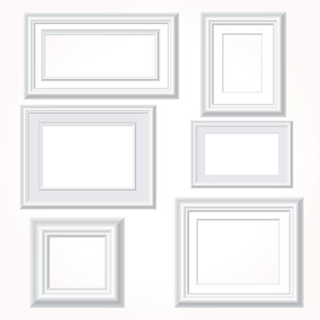 white wall frames