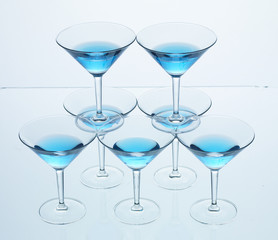 Martini Glass Pyramid Isolated