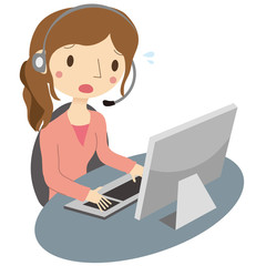オペレーターの女性　クレーマー対応