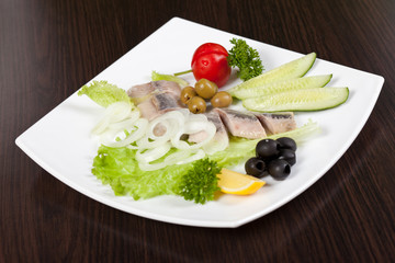 Herring and vegetables