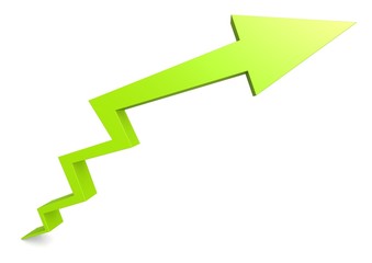 Growth arrow in green