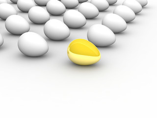 Golden egg. Concept - the Best.