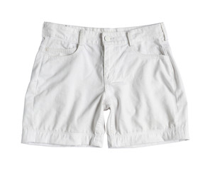 White shorts isolated on white background