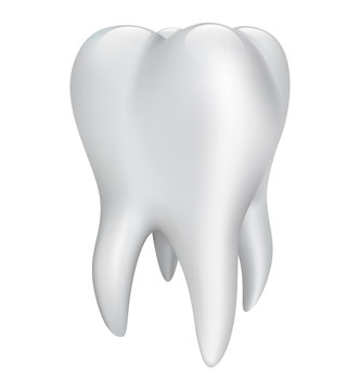 Tooth on a white background. Vector illustration