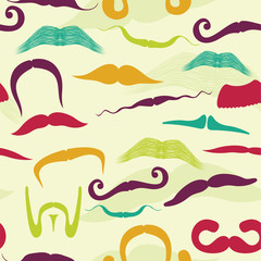 Seamless mustache pattern