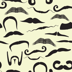 Seamless mustache pattern