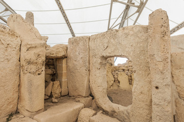 Hagar Qim megalithic temple in Malta