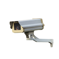 CCTV or security camera isolated over white background
