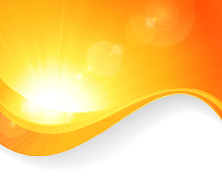 Sun background with wavy pattern