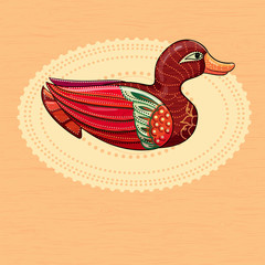 decorative wooden duck