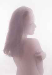 Women back, young beautiful girl