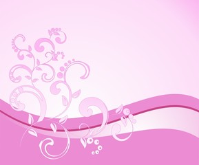 Pink floral design background