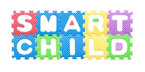Colored letters, Smart child motto for children