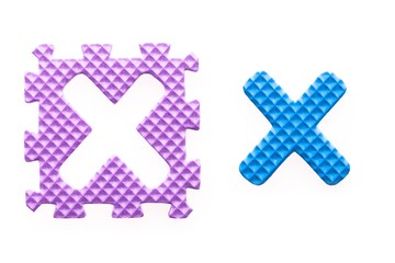 Obraz premium Colored letters X alphabet for children