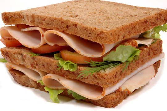 Close up of freshly made sandwich
