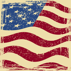 Obraz premium American grunge flag. Grunge effect can be cleaned easily.