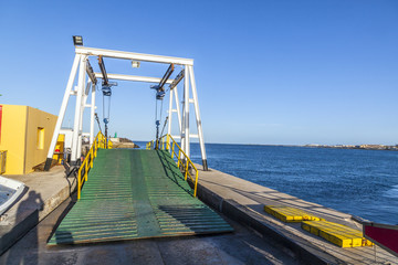 empty landing place for a car ferry