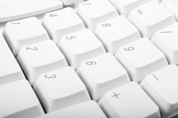 White computer keyboard