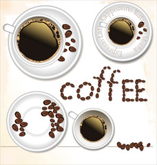 Coffee cup set - vector illustration
