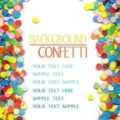 confetti on white background