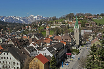 Fototapeta na wymiar Feldkirch von oben