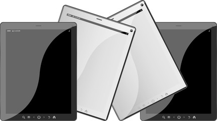 Set of mobile electronic technics. tablet pc set