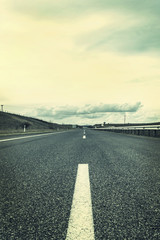 Vintage photo. Highway road