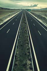 Vintage photo. Highway road