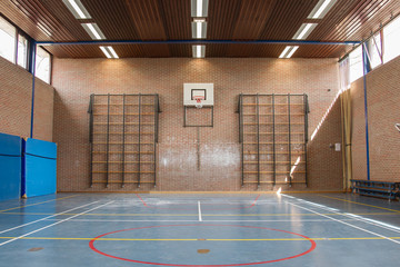 Interior of a gym at school