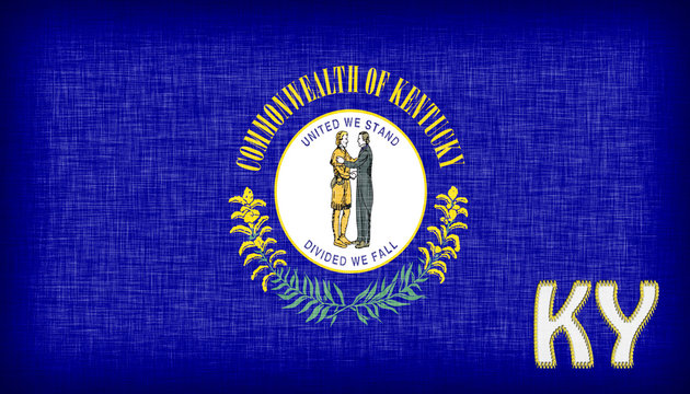 Linen flag of the US state of Kentucky