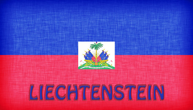 Linen flag of Liechtenstein