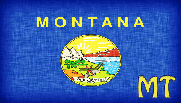 Linen flag of the US state of Montana
