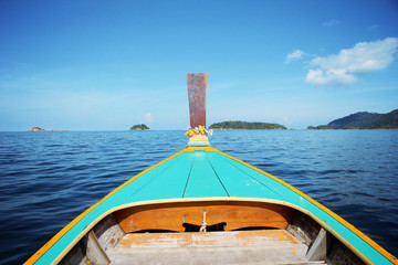 Naklejka premium View from a moving boat