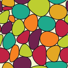 Abstract Geometric Seamless Pattern. Stylized Stone Silhouettes