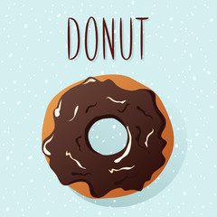Chocolate Donut. Vector EPS8 illustration