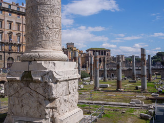 Fototapeta na wymiar Roma, il Foro Traiano, veduta