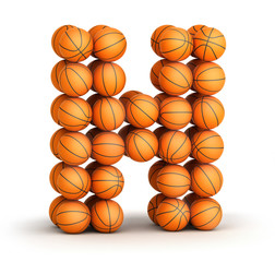 Letter  H  basketball
