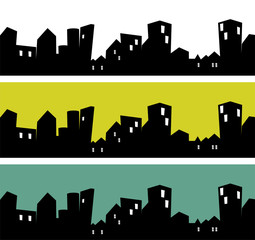 Naklejka premium City silhouette