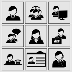 human icons - businessman, community, social network