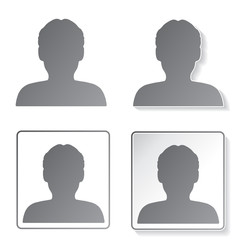 vector avatar icons, buttons - human, user, member