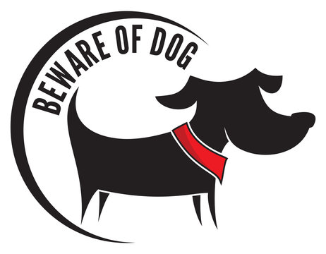 Beware of dog sign