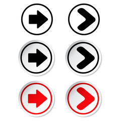 black and red arrow stickers
