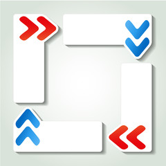 vector navigation banners with arrows, web template