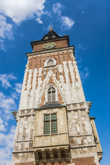 Fototapeta na wymiar Gothic Town Hall Tower in Krakow
