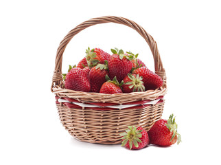 Fototapeta na wymiar Basket with strawberry
