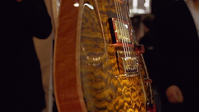 Close-up of electric guitar